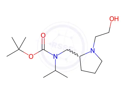 Chemical structure of tert-Butyl ((1-(2-hydroxyethyl)pyrrolidin-2-yl)methyl)(isopropyl)carbamate