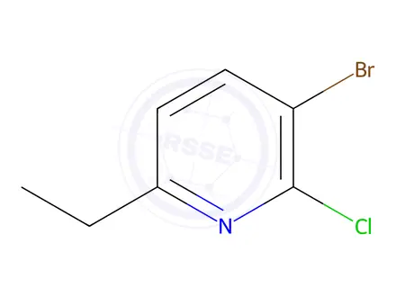 Chemical structure of 3-Bromo-2-chloro-6-ethylpyridine