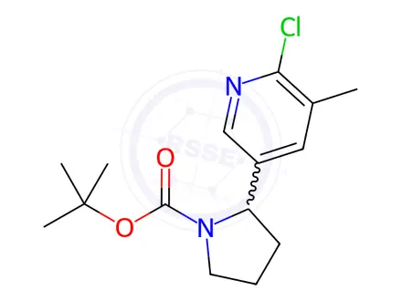 Chemical structure of tert-Butyl 2-(6-chloro-5-methylpyridin-3-yl)pyrrolidine-1-carboxylate
