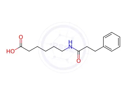 Chemical structure of N-Dihydrocinnamoylaminocaproic Acid