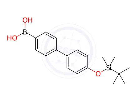 Chemical structure of (4'-((tert-Butyldimethylsilyl)oxy)-[1,1'-biphenyl]-4-yl)boronic acid
