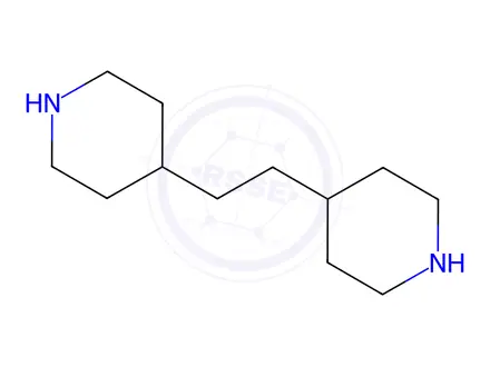 Chemical structure of 1,2-Di(piperidin-4-yl)ethane dihydrochloride