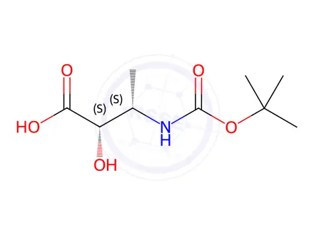 Chemical structure of Butanoic acid, 3-[[(1,1-dimethylethoxy)carbonyl]amino]-2-hydroxy-, (2S,3S)-