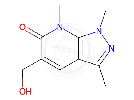 Chemical structure of 5-(Hydroxymethyl)-1,3,7-trimethyl-1,7-dihydro-6H-pyrazolo[3,4-b]pyridin-6-one