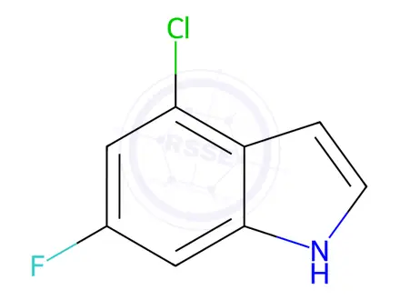 Chemical structure of 4-Chloro-6-fluoro-1H-indole