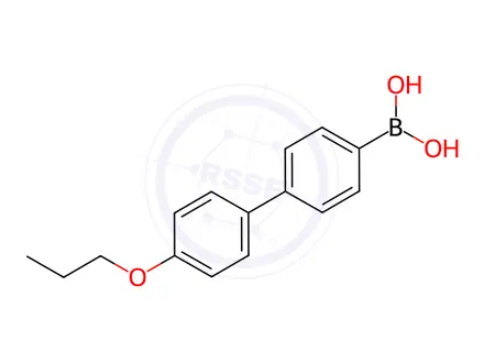 Chemical structure of 4-(4'-Propoxyphenyl)phenylboronic Acid