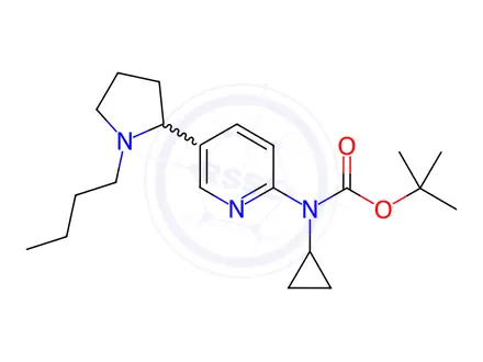 Chemical structure of tert-Butyl (5-(1-butylpyrrolidin-2-yl)pyridin-2-yl)(cyclopropyl)carbamate
