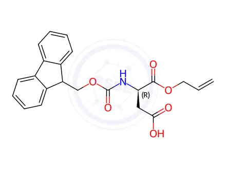 Chemical structure of FMOC-D-ASP-OALL