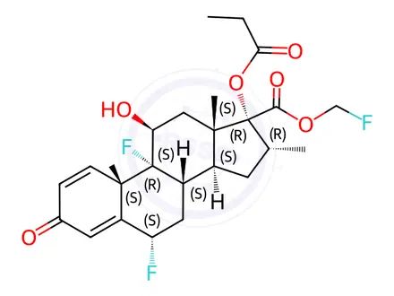Chemical structure of Fluticasone Propionate Impurity 8