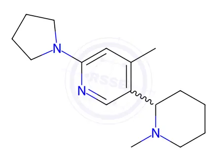 Chemical structure of 4-Methyl-5-(1-methylpiperidin-2-yl)-2-(pyrrolidin-1-yl)pyridine