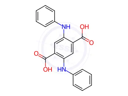 Chemical structure of 2,5-Bis(phenylamino)terephthalic acid