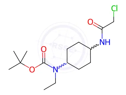 Chemical structure of tert-Butyl (4-(2-chloroacetamido)cyclohexyl)(ethyl)carbamate