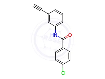 Chemical structure of 4-Chloro-N-(3-ethynylphenyl)benzenecarboxamide