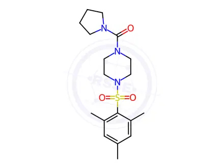 Chemical structure of (4-(Mesitylsulfonyl)piperazin-1-yl)(pyrrolidin-1-yl)methanone