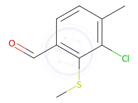 Chemical structure of Benzaldehyde, 3-chloro-4-methyl-2-(methylthio)-