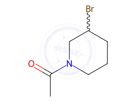 Chemical structure of 1-(3-Bromopiperidin-1-yl)ethanone