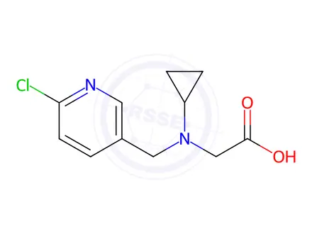 Chemical structure of 2-(((6-Chloropyridin-3-yl)methyl)(cyclopropyl)amino)acetic acid