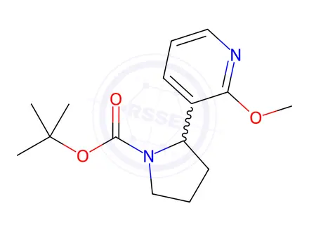 Chemical structure of tert-Butyl 2-(2-methoxypyridin-3-yl)pyrrolidine-1-carboxylate