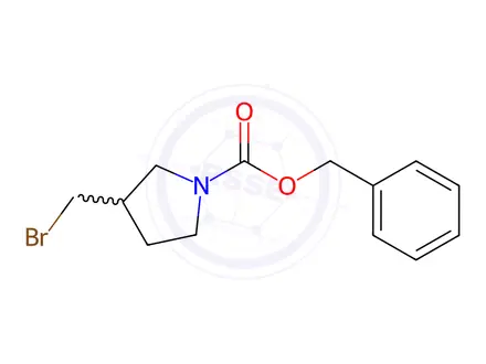 Chemical structure of Benzyl 3-(bromomethyl)pyrrolidine-1-carboxylate