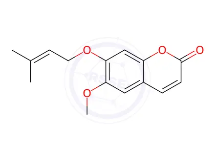 Chemical structure of 7-O-Prenylscopoletin