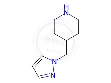 Chemical structure of 4-(1H-pyrazol-1-ylmethyl)piperidine dihydrochloride