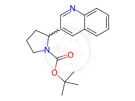 Chemical structure of tert-Butyl 2-(quinolin-3-yl)pyrrolidine-1-carboxylate
