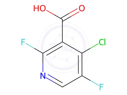 Chemical structure of 4-Chloro-2,5-difluoropyridine-3-carboxylic Acid