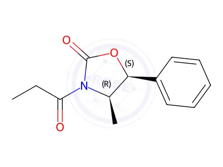 Chemical structure of (4R,5S)-4-Methyl-5-phenyl-3-propionyl-2-oxazolidinone
