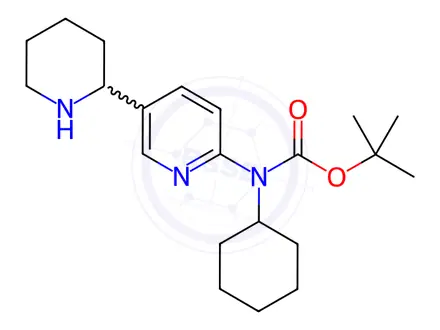 Chemical structure of tert-Butyl cyclohexyl(5-(piperidin-2-yl)pyridin-2-yl)carbamate