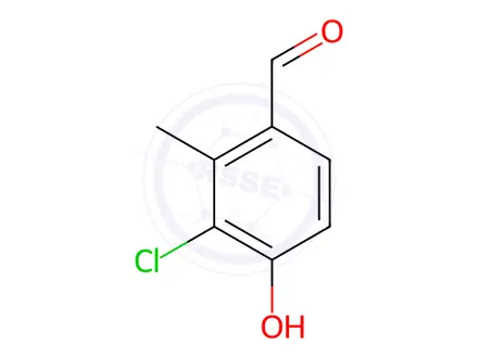 Chemical structure of Benzaldehyde, 3-chloro-4-hydroxy-2-methyl-