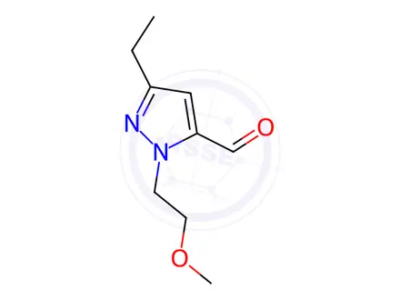 Chemical structure of 3-Ethyl-1-(2-methoxyethyl)-1H-pyrazole-5-carbaldehyde