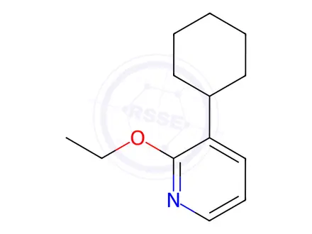 Chemical structure of Pyridine, 3-cyclohexyl-2-ethoxy-(9CI)