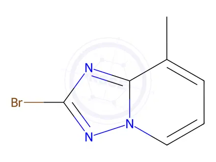Chemical structure of 2-bromo-8-methyl-[1,2,4]triazolo[1,5-a]pyridine