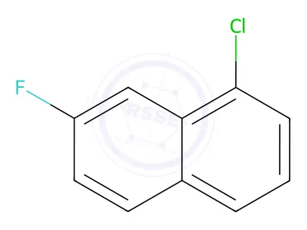 Chemical structure of Naphthalene, 1-chloro-7-fluoro-