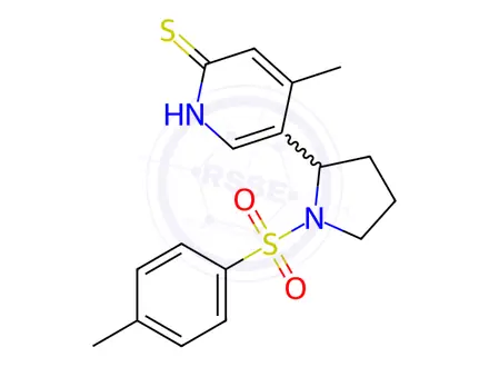Chemical structure of 4-Methyl-5-(1-tosylpyrrolidin-2-yl)pyridine-2(1H)-thione