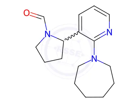 Chemical structure of 2-(2-(Azepan-1-yl)pyridin-3-yl)pyrrolidine-1-carbaldehyde