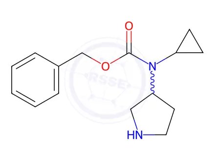 Chemical structure of Benzyl cyclopropyl(pyrrolidin-3-yl)carbamate