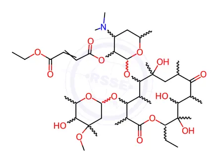 Chemical structure of Erythromycin Ethyl Fumarate