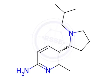 Chemical structure of 5-(1-Isobutylpyrrolidin-2-yl)-6-methylpyridin-2-amine