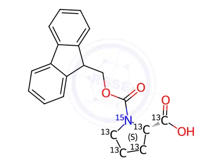 Chemical structure of Proline Impurity 7-13C5,15N