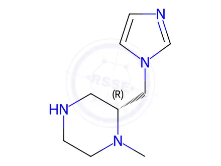 Chemical structure of Piperazine, 2-(1H-imidazol-1-ylmethyl)-1-methyl-, (2R)-(9CI)