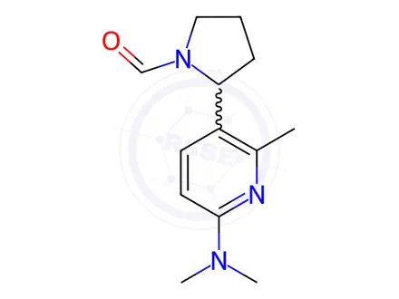 Chemical structure of 2-(6-(Dimethylamino)-2-methylpyridin-3-yl)pyrrolidine-1-carbaldehyde