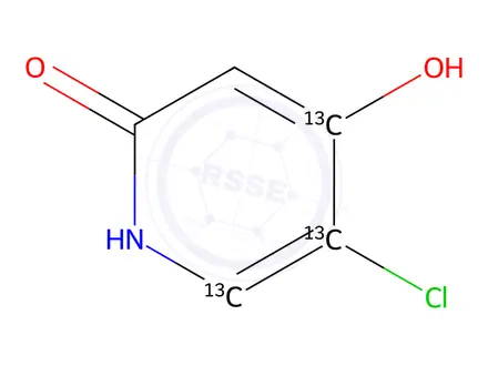 Chemical structure of Gimeracil-13C3