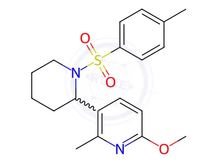 Chemical structure of 6-Methoxy-2-methyl-3-(1-tosylpiperidin-2-yl)pyridine