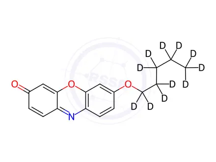 Chemical structure of O-Pentylresorufin-d11
