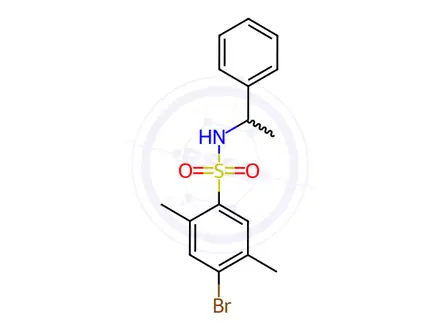 Chemical structure of 4-Bromo-2,5-dimethyl-N-(1-phenylethyl)benzenesulfonamide