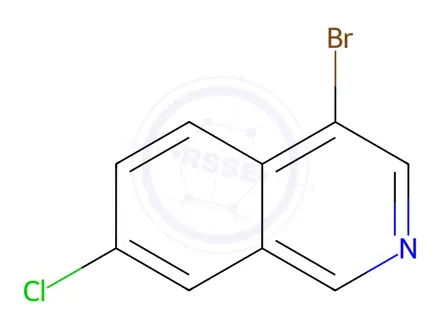 Chemical structure of 4-Bromo-7-chloroisoquinoline