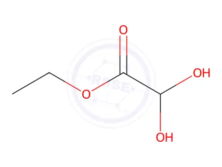 Chemical structure of Acetic acid, 2,2-dihydroxy-, ethyl ester
