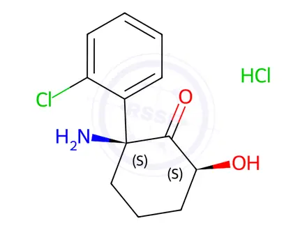 Chemical structure of (2S,6S)-Hydroxynorketamine hydrochloride