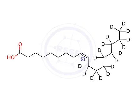 Chemical structure of Oleic Acid-d17